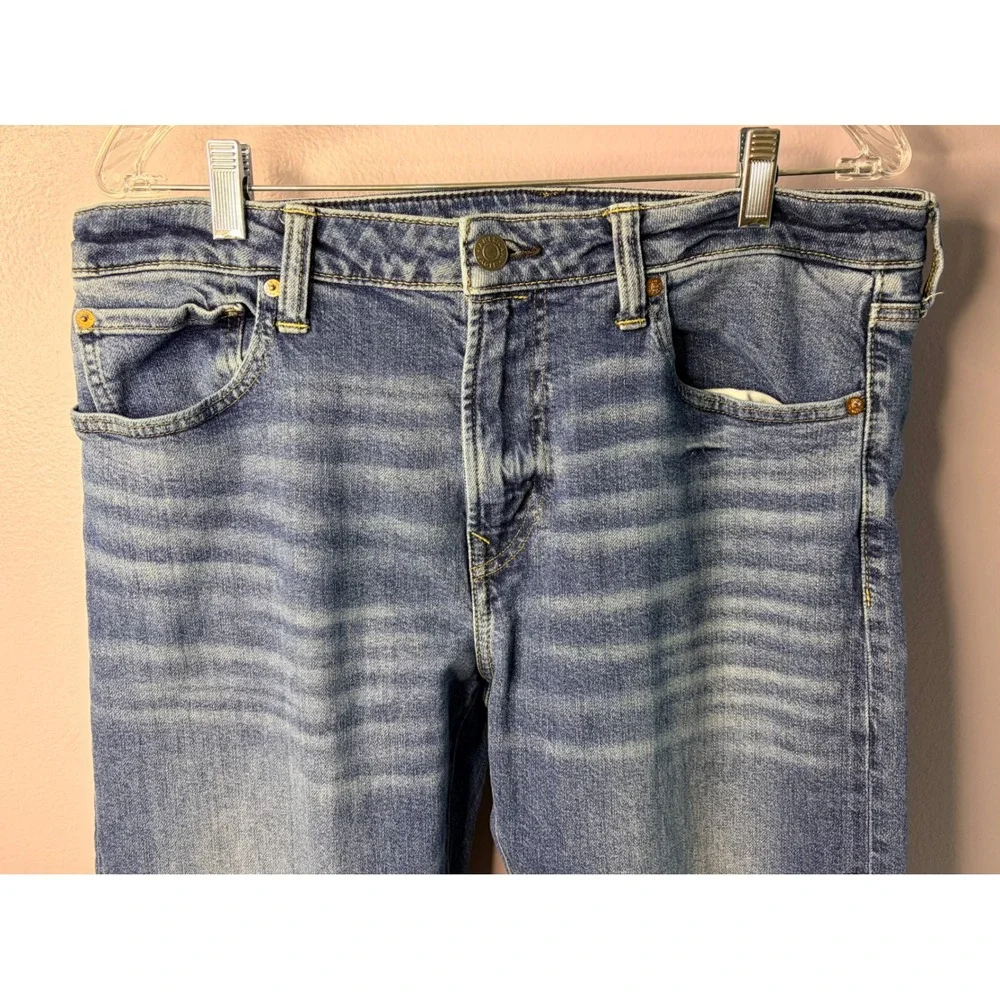 American Eagle Flex Mens 34x34 Medium Wash Straight Leg Denim Jeans Blue